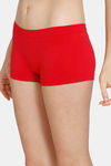 Zivame Medium Rise Full Coverage Boyshorts - Lipstick Red — thumbnail 3